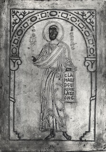 Anonimo — Staurachios di Scio; Teodoro - sec. XI - Porta della Basilica di S. Paolo fuori le Mura: Giona — insieme, dopo il restauro del 1967-1968